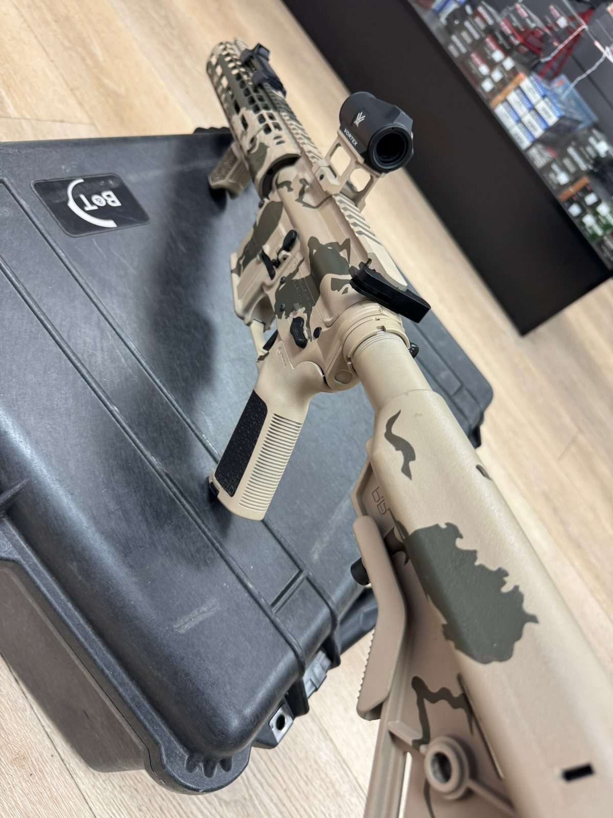 Camo AR-15 — Top Angle