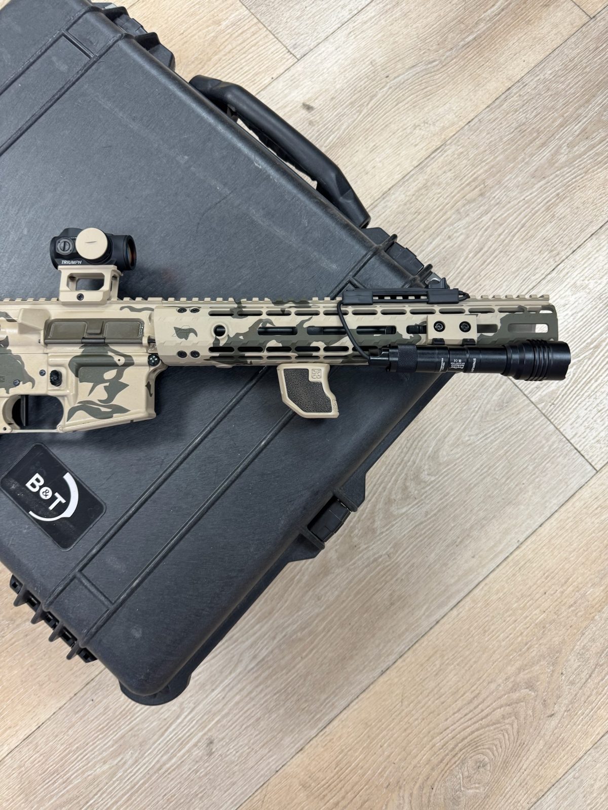 Camo AR-15 — Rail & Optic